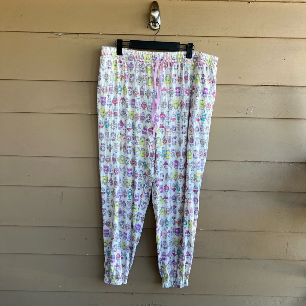 Cuddl Duds Candy Jar Pajama Jogger Style Bottoms Size 2X Comfy Cozy Stretchy